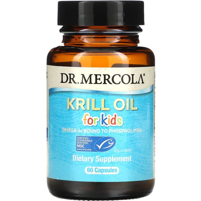 Dr. Mercola, huile de krill pour enfants, 60 capsules
