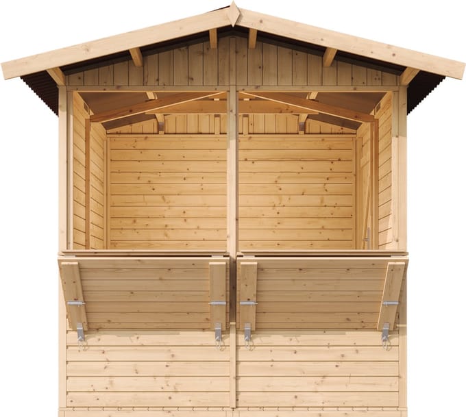 Timbela M149 - Houten marktkraam - 4 m² -263x253xH232 cm