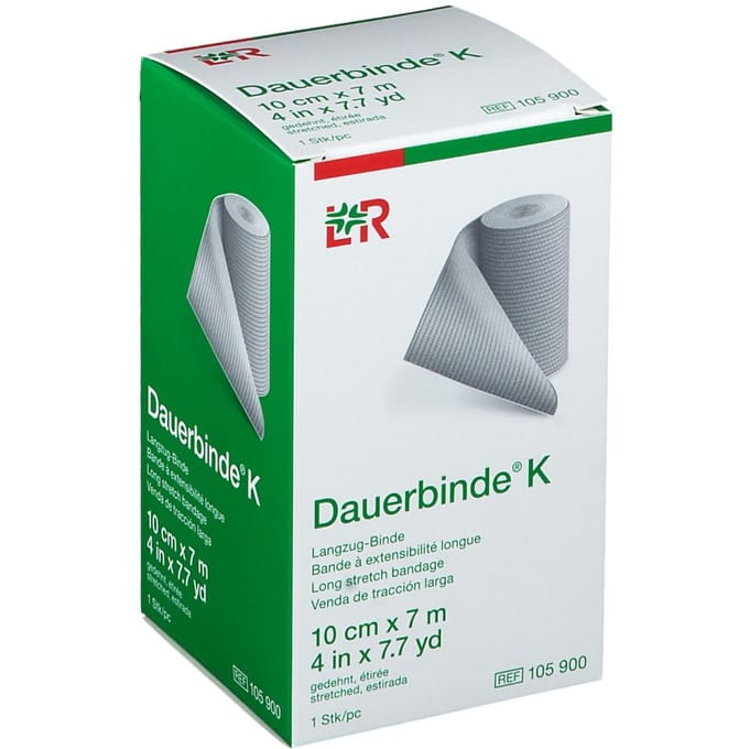Dauerbinde K elastische zwachtel 7m x 10cm 1 Stuks