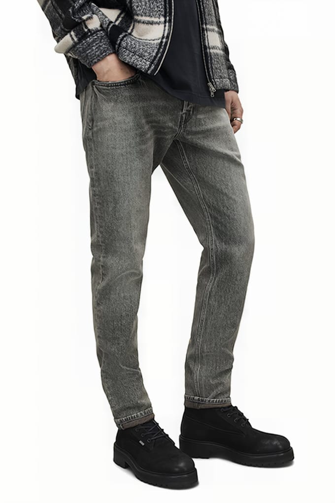 AllSaints Rex Heavy Washed Black Taglia: W38L30 | Jeans Slim Fit Outlet | Uomo | Nero