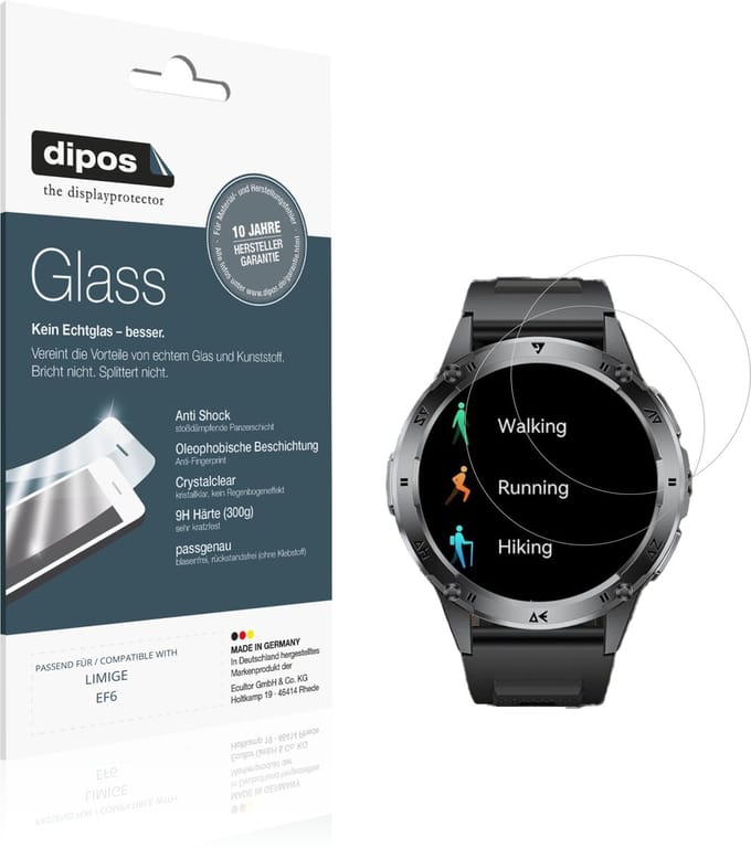 dipos – 2x Pantserfolie geschikt voor LIMIGE EF6 | 9H Screenprotector