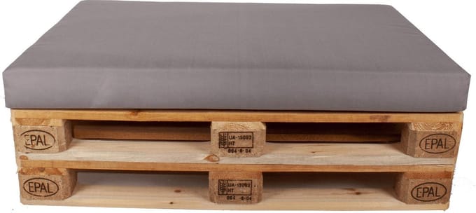Tex Style Palletkussen Strak zit - 120 x 80 x 10 cm - Olefin - Uni Grijs 2631