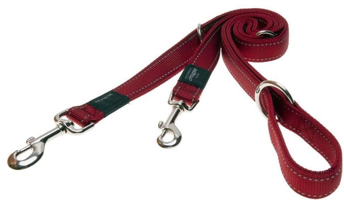 Rogz Utility Multilijn - Hondenriem - 180x1.6 cm Rood M