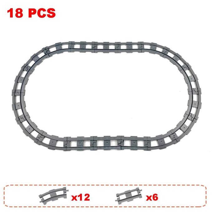 Blocs de construction de grande taille Idéal pour un cadeau d'enfant comprenant des sets de train Voie ferrée DIY Assemblage Apprentissage interactif-