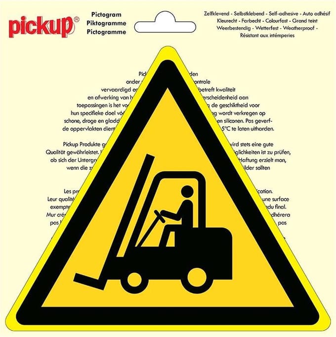 Pickup Pictogram driehoek 20 cm - Transportvoertuigen