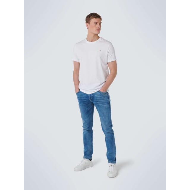 No Excess T-shirt crewneck solid basic white