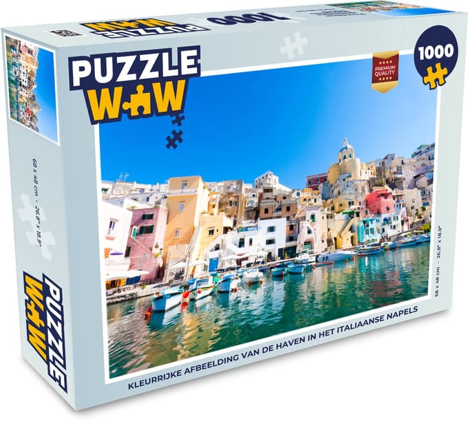 Puzzel Boot - Huis - Haven - Italië - Legpuzzel - Puzzel 1000 stukjes volwassenen