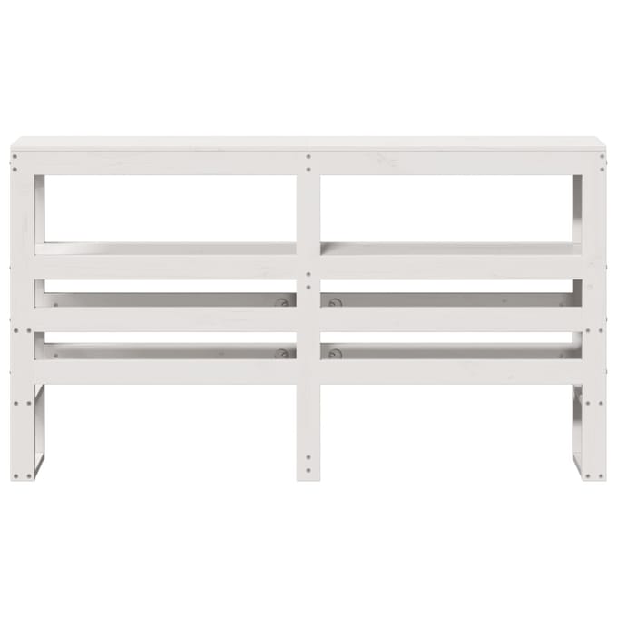 vidaXL - Hoofdbord - met - schappen - 120 - cm - massief - grenenhout - wit