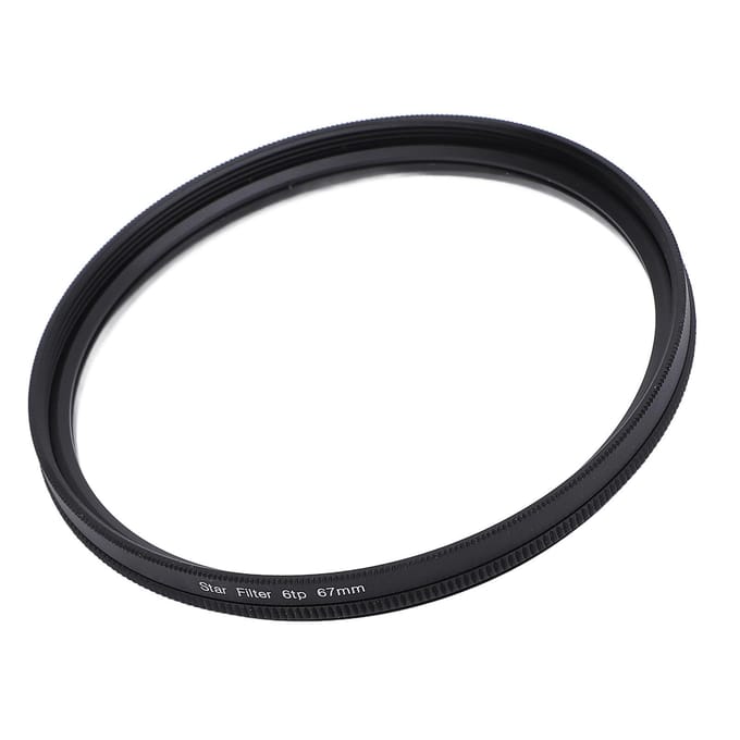 Camera Lensfilter 67mm Lens Beschermfilter Ster Effect Filter voor 67mm Lens Mobiele Telefoons en black
