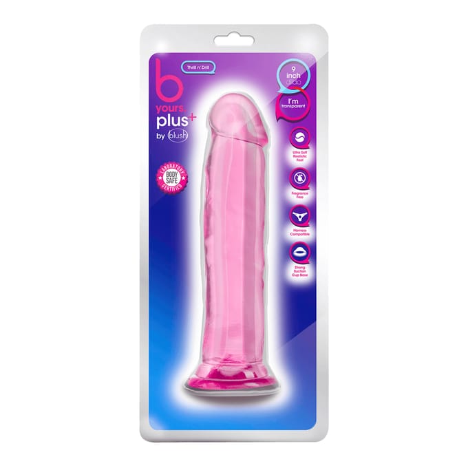 B Yours Plus - Thrill n” Drill Dildo - Roze