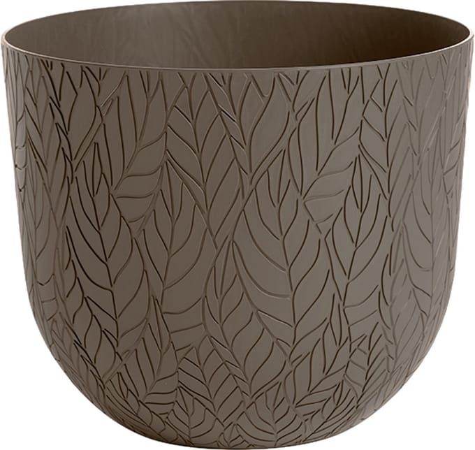 Elezza Leaf Tondo Bloempot Ø39 x H32 cm - Taupe