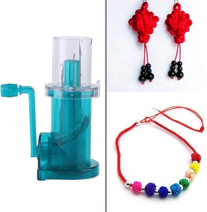 Handbediende Breimachine - Naaigereedschap Beginners - Truien Maken - Compact Draagbaar - 14.1 cm - Wit