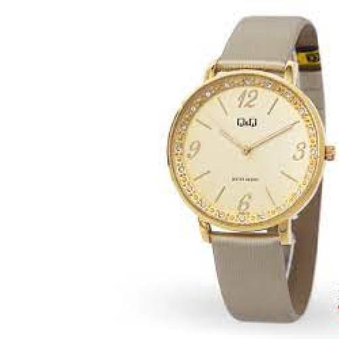 Q&Q by Citizen -qc09j103y Dames horloge - 36 mm - Goud