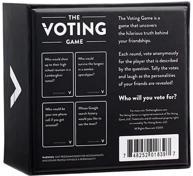 Dyce Games - The Voting Game - Party Spel - Kaartspel - Engelstalig