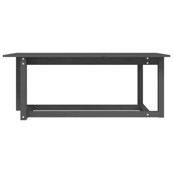 vidaXL - Salontafel - 110x55x45 - cm - massief - grenenhout - grijs