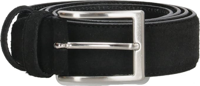 DD Exclusive Siena Suède Lederen Riem - Zwart - Maat 95