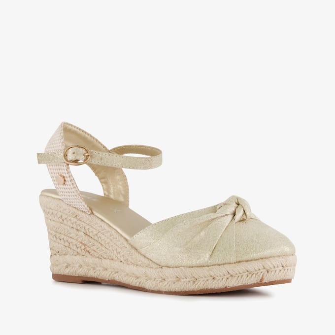 Blue Box dames espadrilles goud beige - Maat 36