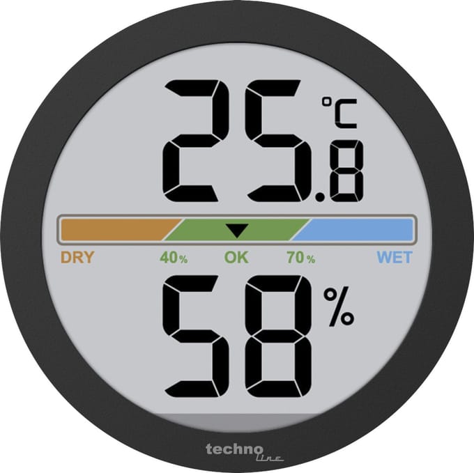 Technoline Thermometer WS 9418 60 x 60 x 15mm Zwart