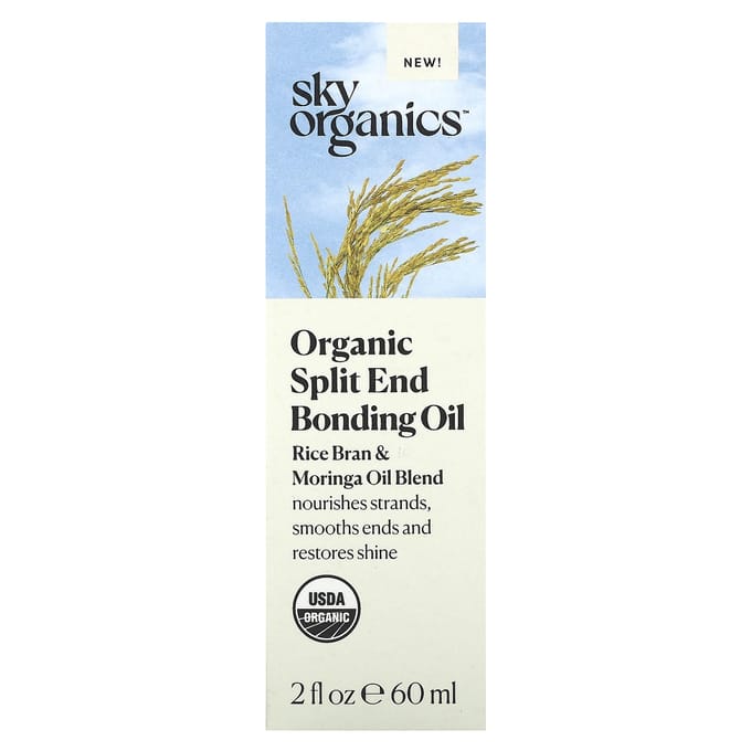 Sky Organics, Organic Split End Bonding Oil, 2 fl oz (60 ml) black