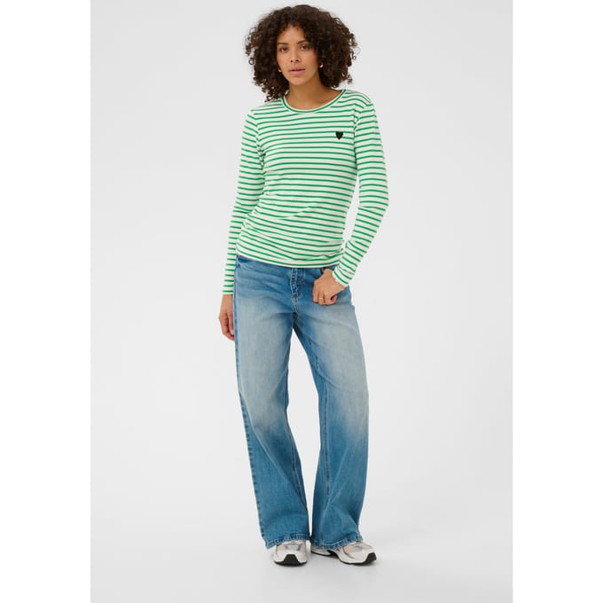 Dames-T-shirt met lange mouwen KAFFE Liddy