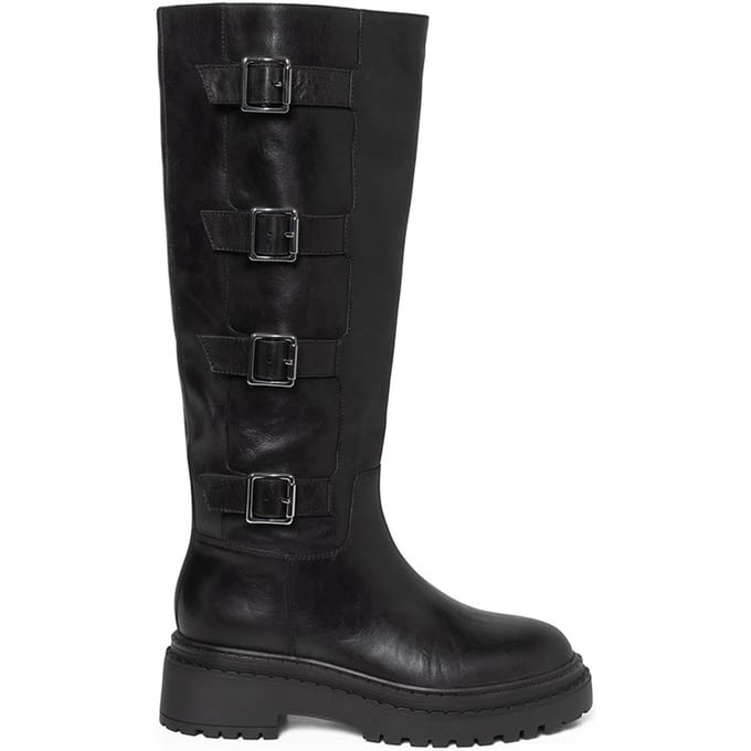 Steve Madden Solo Boots Black Leather Größe: 36 | Stiefel Outlet | Damen | Schwarz