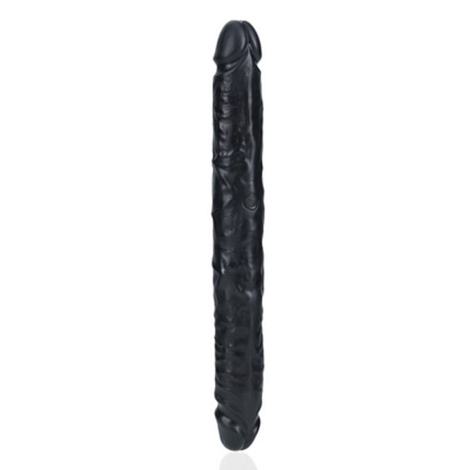 RealRock by Shots Slim dubbel Ended dildo's 12 / 30,5 cm - Zwart