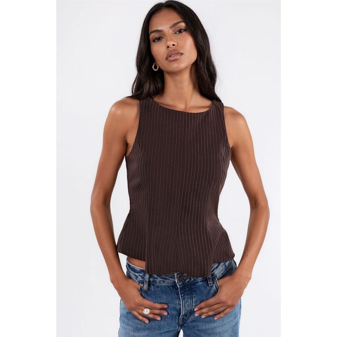 Mouwloze Peplum Top