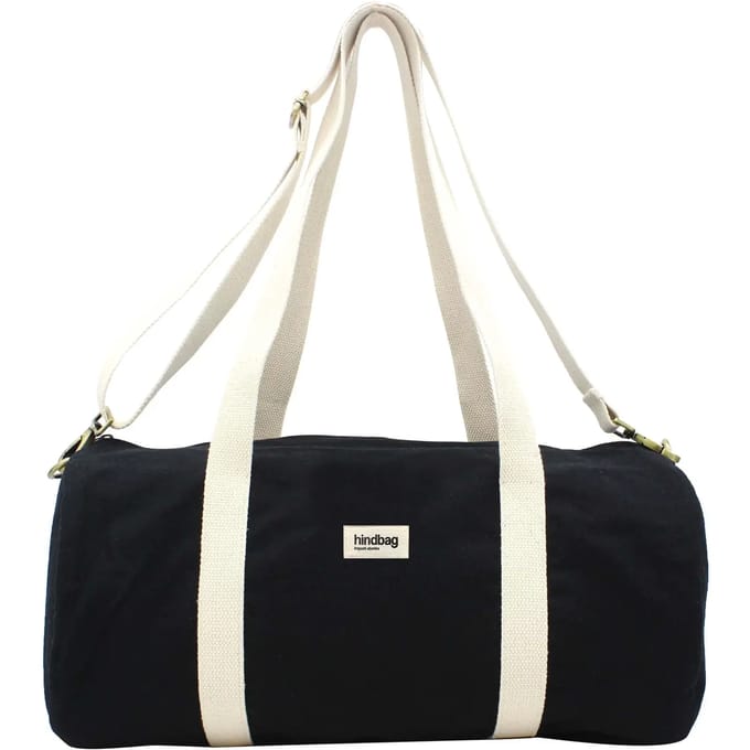 Hindbag weekendtas Simon - zwart - Biologisch GOTS katoen
