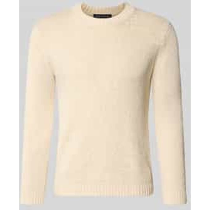 regular fit gebreide pullover van katoenmix