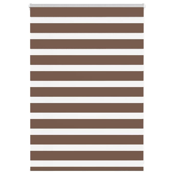 vidaXL - Zebra - rolgordijn - 105x100 - cm - stofbreedte - 100,9cm - polyester - bruin