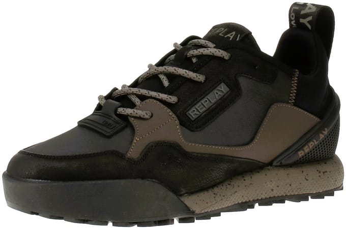 Replay Field 2.0 Ward C GMS8L C0020L - Herentrainers - 167-Zwart-Donkergrijs