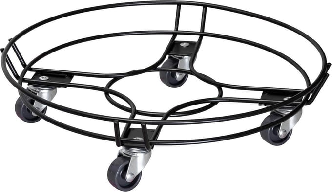 Stevige Plantenroller Zwart Met Remmen Ø 38 cm voor Binnen en Buiten