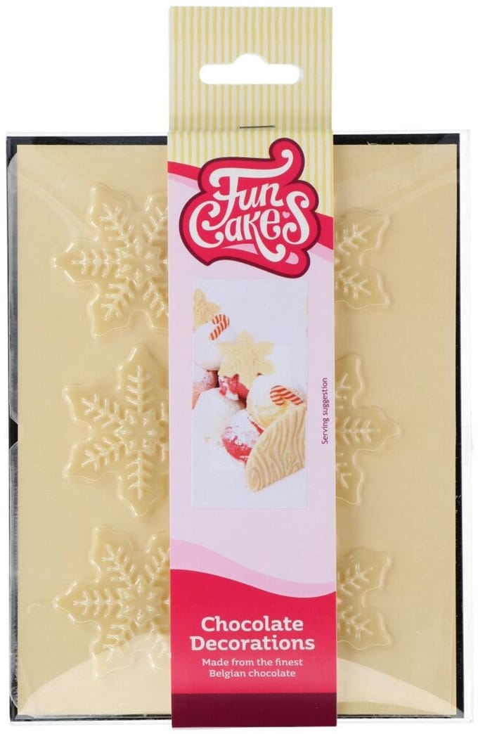 FunCakes Chocolade Decoraties - Sneeuwvlok - Set/6