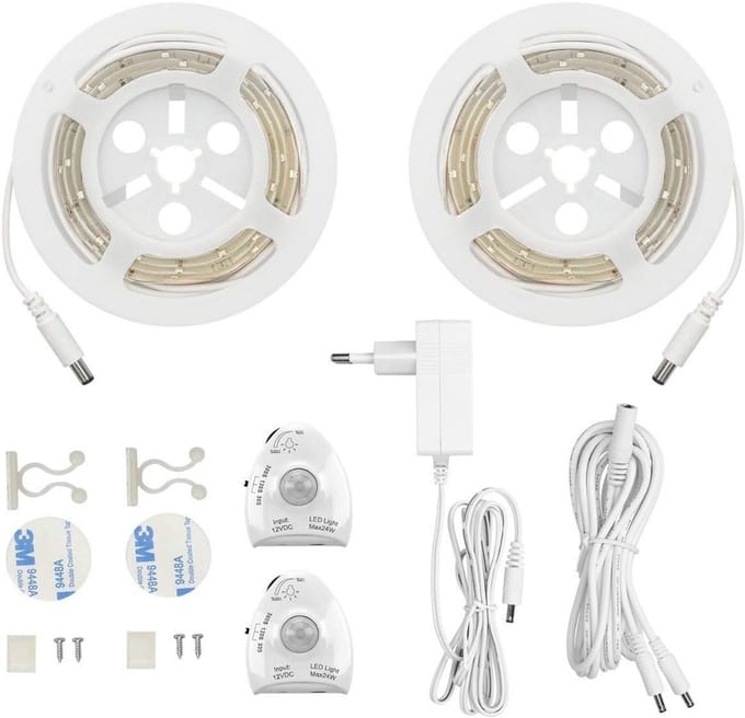 Dimbare LED Bedlicht met Bewegingssensor en Warm Wit Licht
