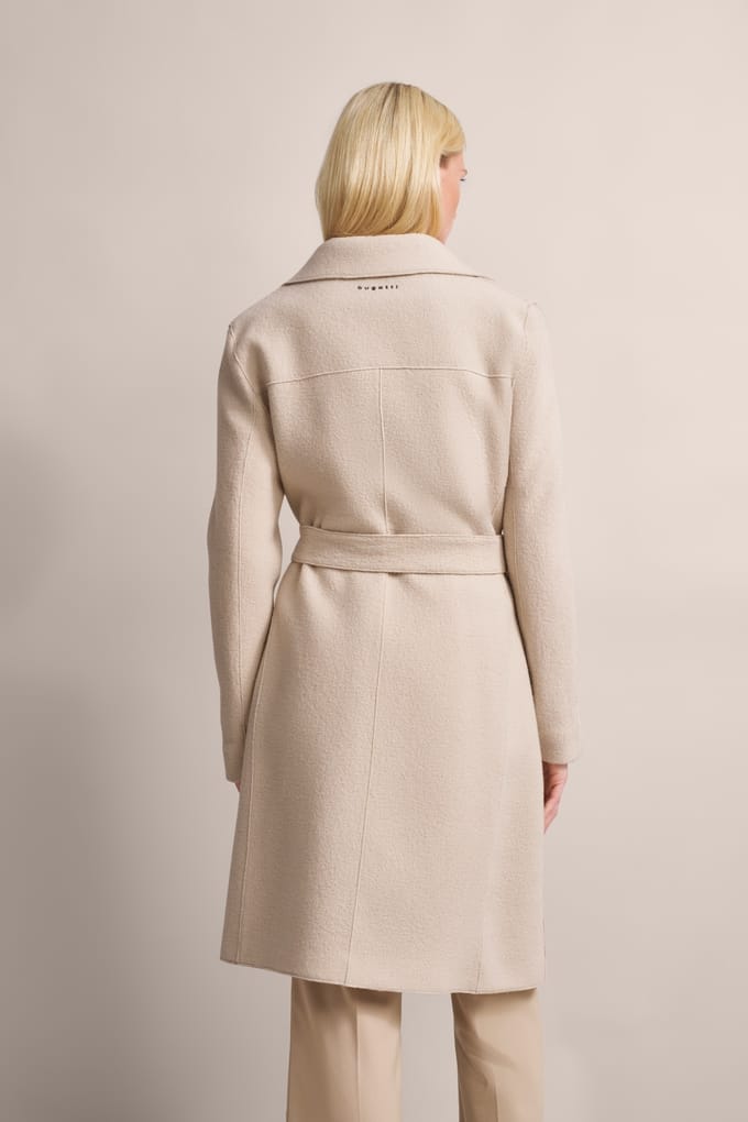 Bugatti Damen Wollen trenchcoat met reverskraag