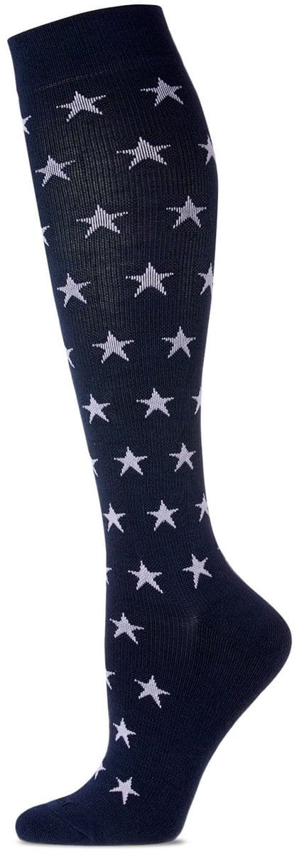 MeMoi WellFit Premium Old Glory Compressiesokken Dames Modieuze Steunkousen 1 Paar