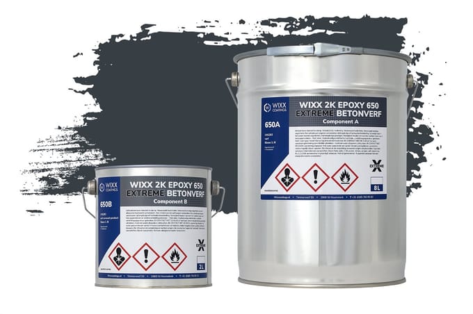Wixx 2K Epoxy 650 Extreme Betoncoating - 10L - RAL 7016 | Antracietgrijs