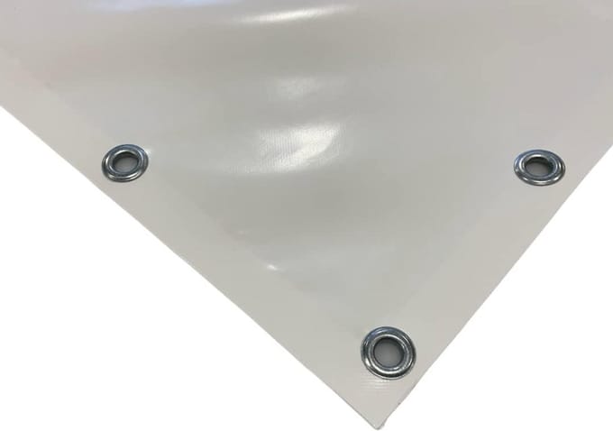 Stevig PVC Zeil 3x6 Meter Wit - 650 g/m² met Verstevigde Rand en Aluminium Oogjes