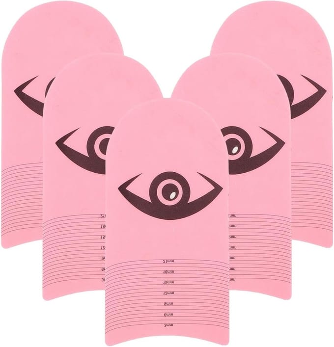 Eyelash Ruler Set van 5 Stukken, Precisie Lengtemeting en Wimperkruller voor Perfecte Wimperstyling