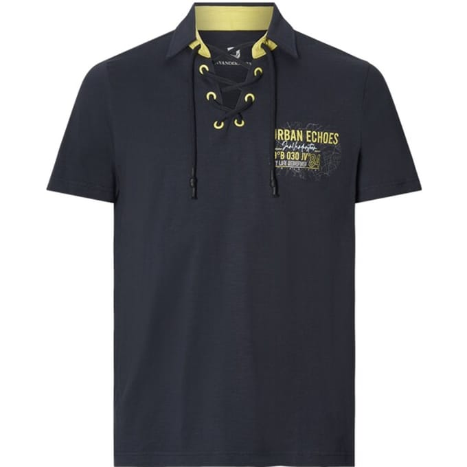 Jan Vanderstorm herren Poloshirt - 52/54 - donkerblauw - Plus Size