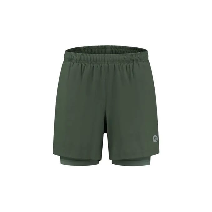 Rogelli Essential Heren 2-in-1 Hardloopshort - Telefoonzak - Groen