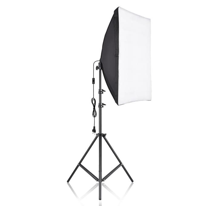 Studio Fotografie Softbox Kit met 50x70cm Softbox * 1 + 2M Metalen Statief * 1 voor Live US Plug