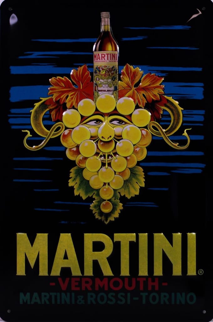 Wandbord - Martini Vermouth - 20x30cm
