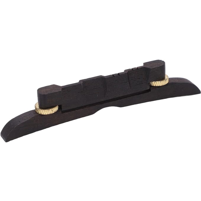 Bois d'ébène Mandoline Chevalet inférieur Chevalet de cordes réglable Accessoires pour instrument à cordes black