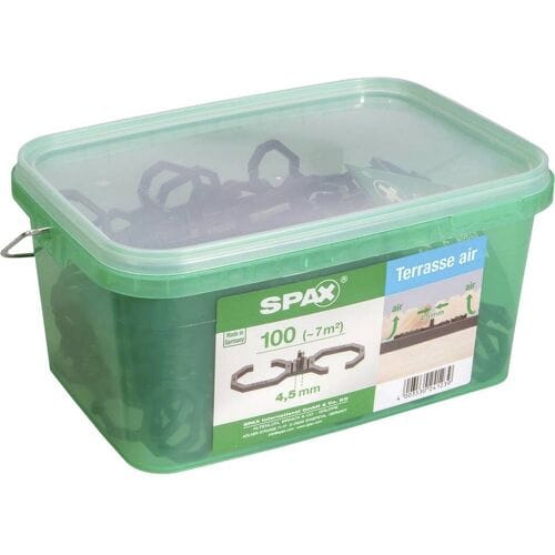 Spax - Terras Air - 4,5mm - Ventilatie Vlonderplanken (100 stuks in bewaarbox)