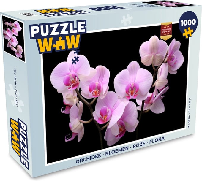 Puzzel Orchidee - Bloemen - Roze - Flora - Legpuzzel - Puzzel 1000 stukjes volwassenen
