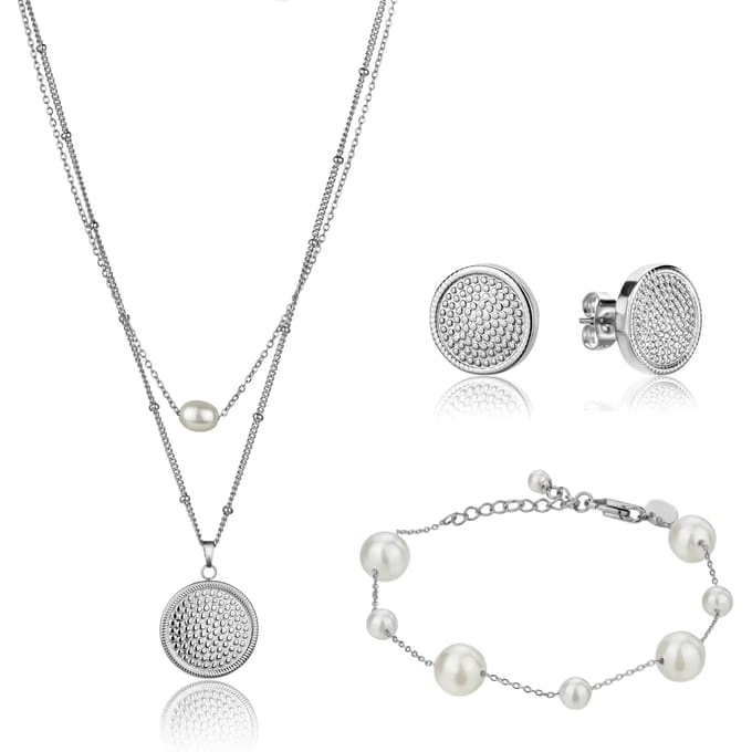Ketting, armband en oorbellen set Isabella Ford Hilda Pearl