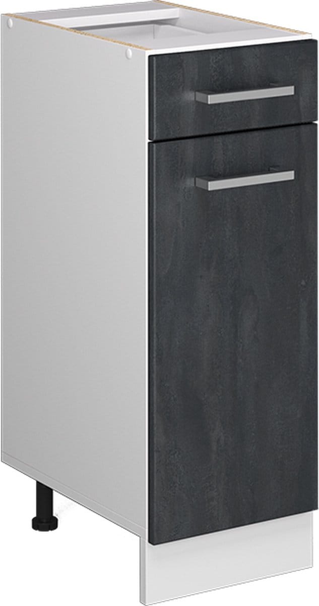 Vicco R-Line Keukenonderkast – 30 cm WB Eik Zwart beton