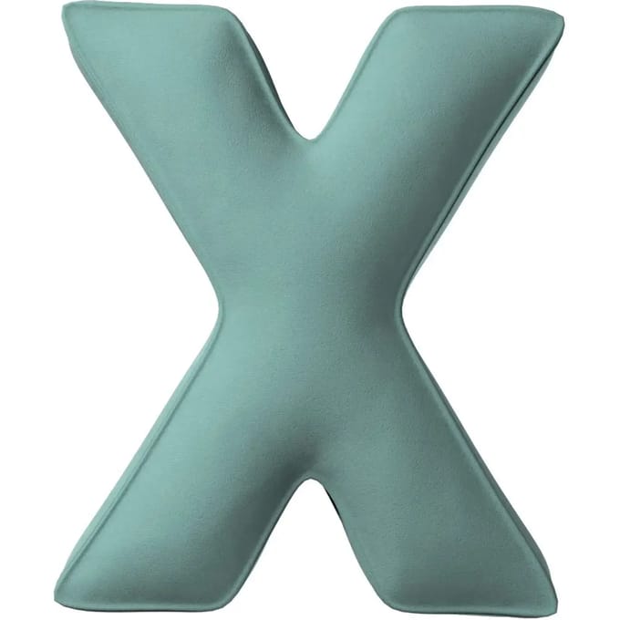 Kussen letter x Yellow Tipi Posh Velvet