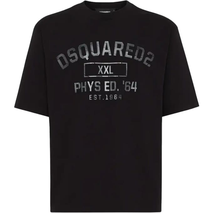 Dsquared2 Phys Ed Logo Zwart T-shirt